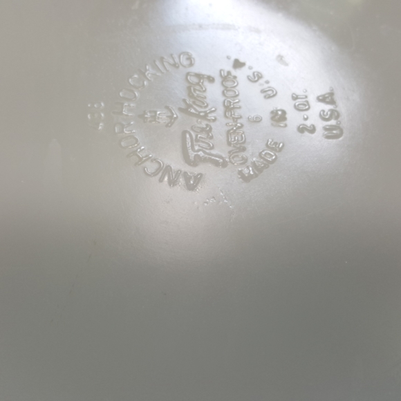 Fire King Meadow Green 2-Qt White Glass Casserole Dish number 438 Vintage 1970s - Picture 7 of 7